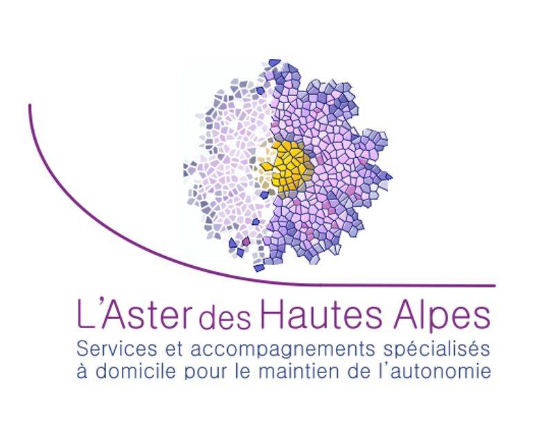 Étude numéro 6 du logo de l'Aster des Hautes-Alpes de Gap par Sylvie Brossois graphiste à Embrun dans les Hautes-Alpes (Gap, Embrun, Briançon).