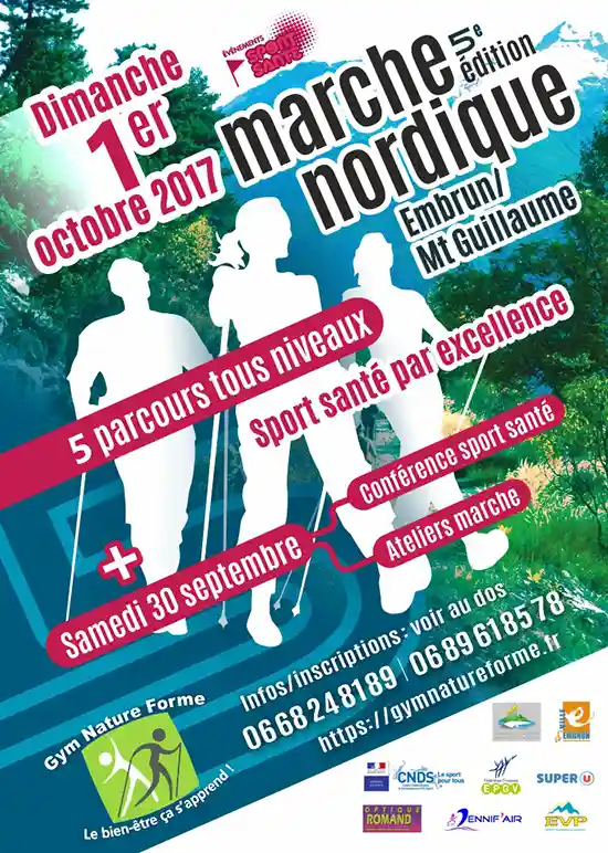 Création affiche A4 et flyer pour évènement sportif annuel dans les Hautes-Alpes