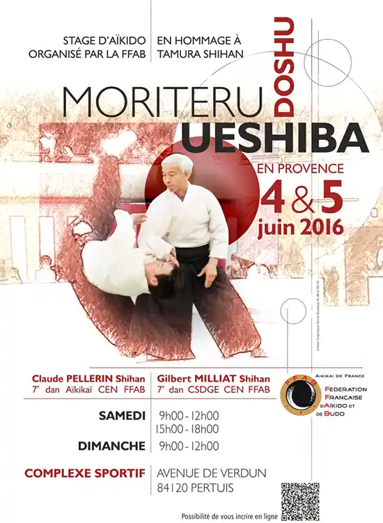 Création d'une affiche pour un stage international de la Fédération Française d'Aïkido et de Budo