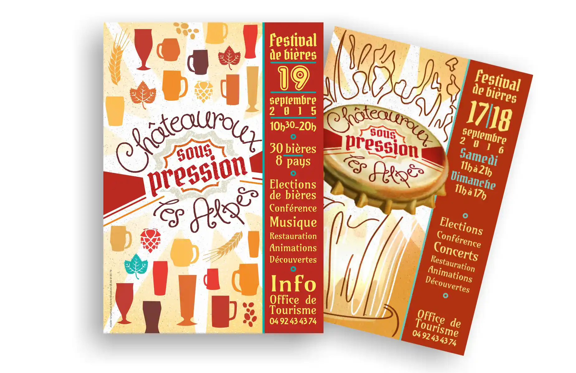 Affiche pour évènement annuel local festif et touristique, Hautes-Alpes