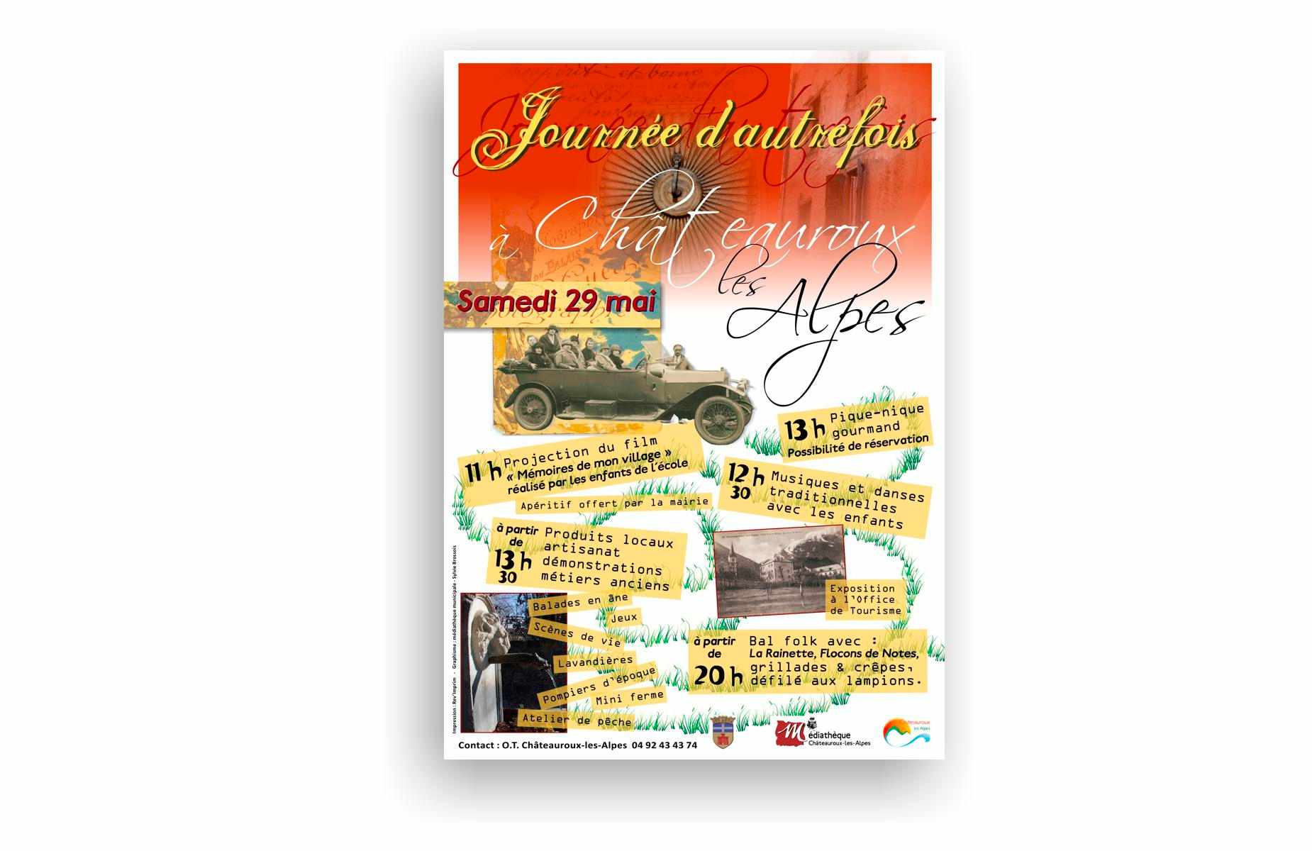 Création d'une affiche pour un évènement local (Châteauroux-les-Alpes)