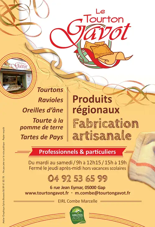Création d'un flyer pour un commerce alimentaire artisanal installé en centre-ville de Gap