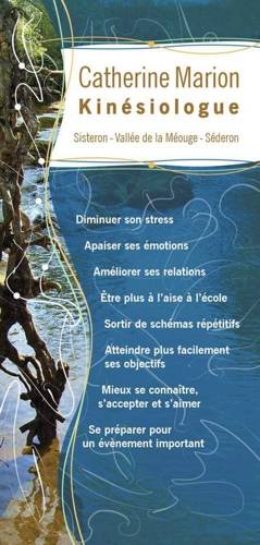 Création d'un flyer pour un kinésiologue par Sylvie Brossois graphiste (Gap, Hautes-Alpes en région PACA)