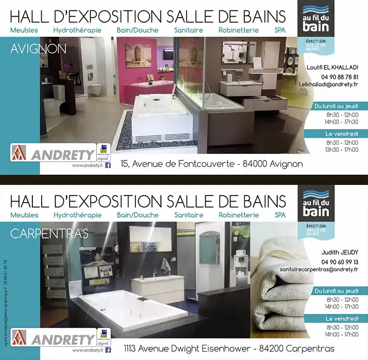 Création de flyers pour les magasins Andrety d'Avignon et de Carpentras