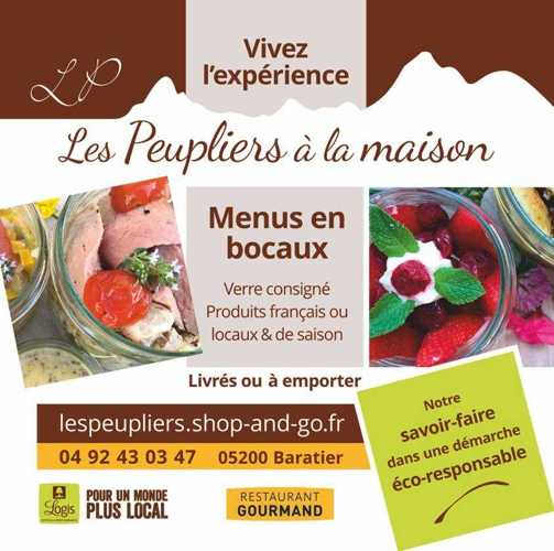 Création d'un flyer pour un restaurant et de la vente shop and go par Sylvie Brossois graphiste (Gap, Hautes-Alpes en PACA)