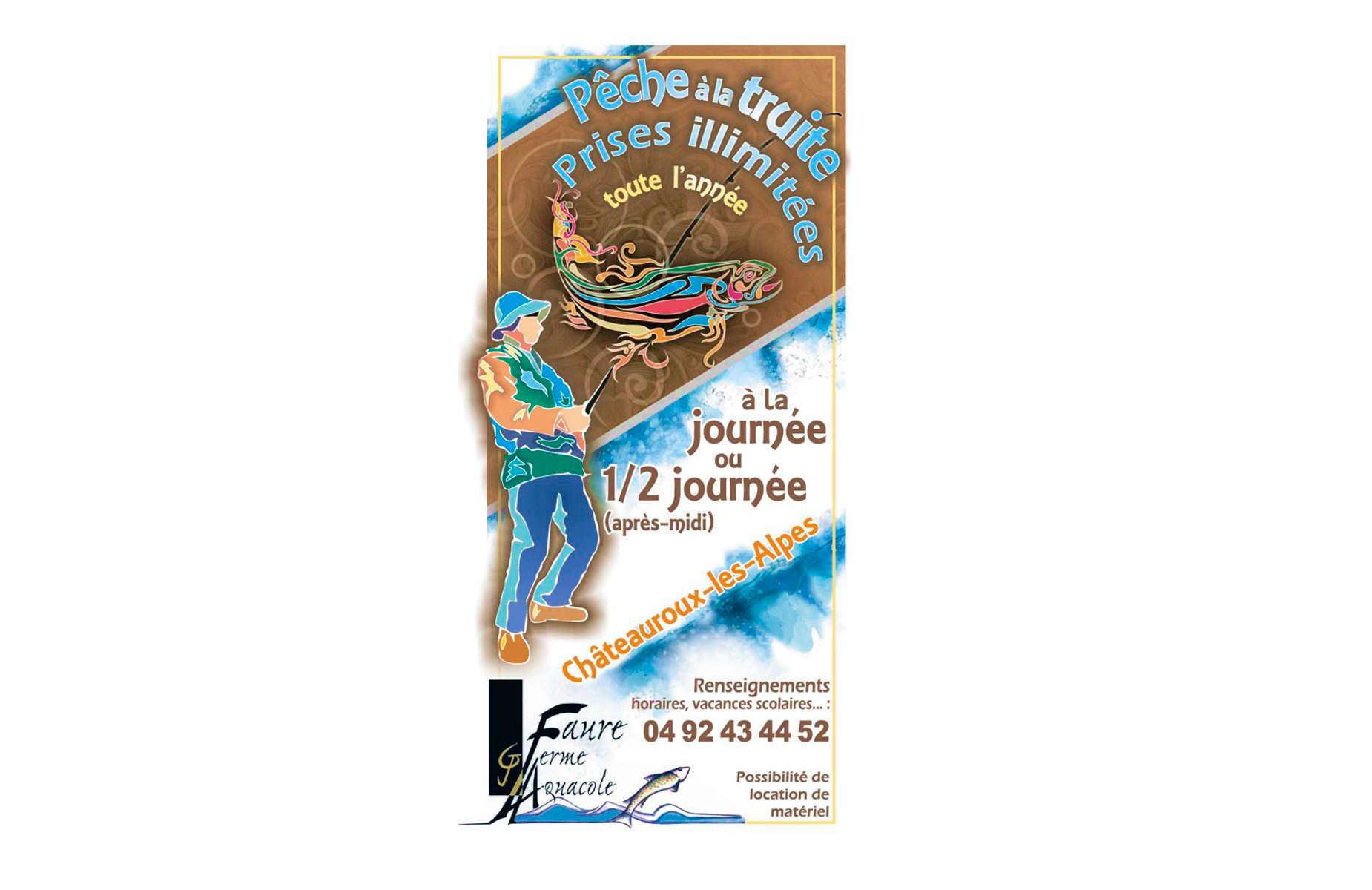Création d'un flyer pour activité de pêche tous publics
