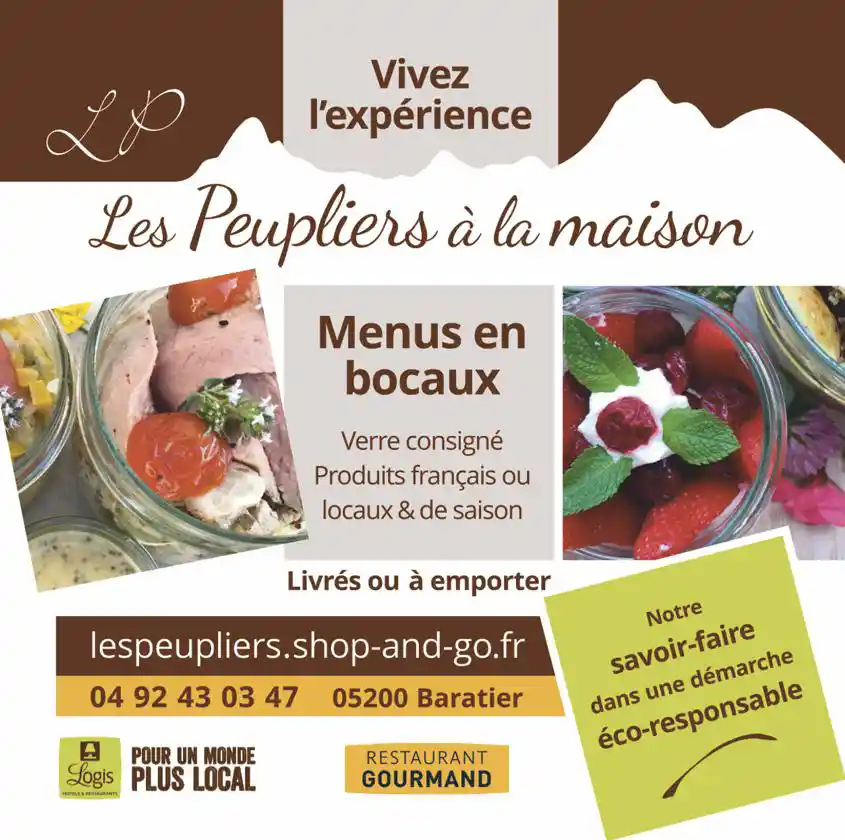Création d'un flyer pour des produits artisanaux en bocaux un restaurant avec vente shop and go en région PACA
