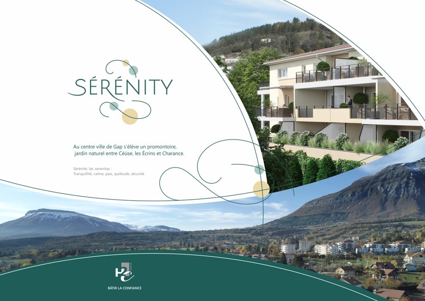 Création d'une brochure pour un programme immobilier à Gap par Sylvie Brossois graphiste (Gap, Hautes-Alpes en région PACA)