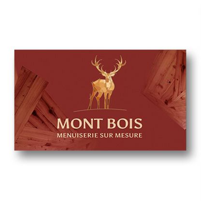 Création d'une carte de visite pour un menuisier d'Embrun par Sylvie Brossois graphiste (Gap, Hautes-Alpes en région PACA)