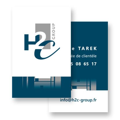Création de cartes de visite pour une holding de Gap par Sylvie Brossois graphiste (Gap, Hautes-Alpes, PACA)
