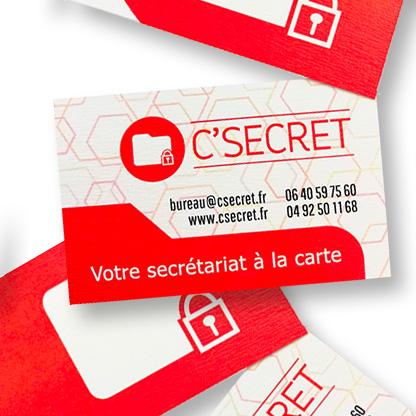 Création d'une carte de visite pour une secrétaire indépendante de Gap par Sylvie Brossois graphiste (Gap, Hautes-Alpes région PACA)