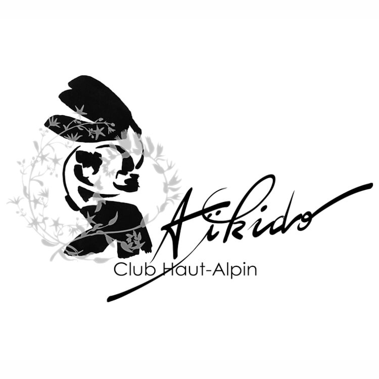 Création du logo d'un club d'Aïkido par Sylvie Brossois graphiste à Embrun (Gap, Hautes-Alpes, région PACA)