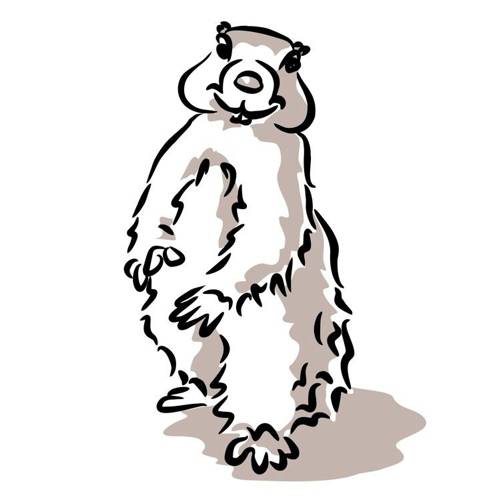 Création d'une mascotte marmotte, emblème d'un hôtel restaurant par Sylvie Brossois graphiste (Gap, Hautes-Alpes en région PACA)