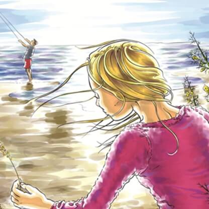 Création d'une illustration de couverture de livre par Sylvie Brossois graphiste (Gap, Hautes-Alpes en région PACA)