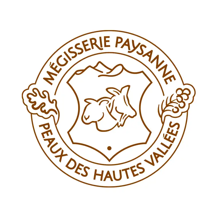 Logo d'une mégisserie paysanne qui tanne les peaux locales dans les Hautes-Alpes