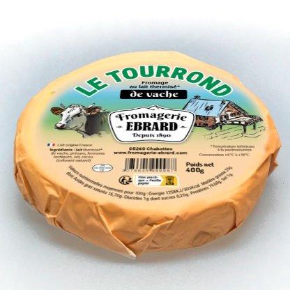 Création du packaging avec emballage imprimé d'un fromage de vache par Sylvie Brossois graphiste, Gap, Hautes-Alpes région PACA