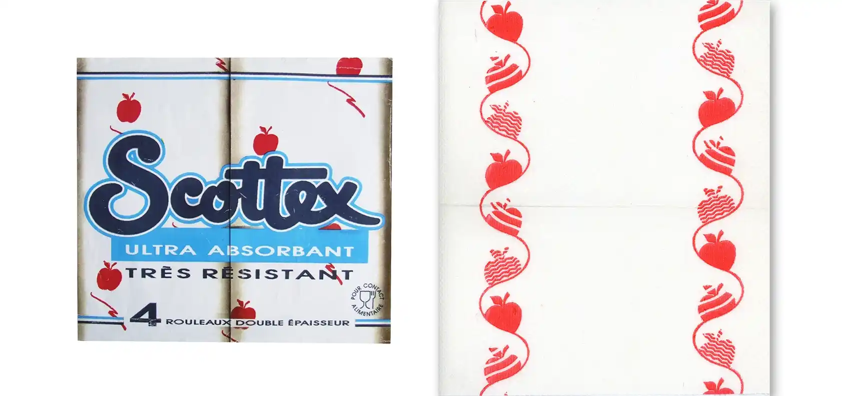 Design de décors pour feuilles d'essuie-tout de la marque Scottex