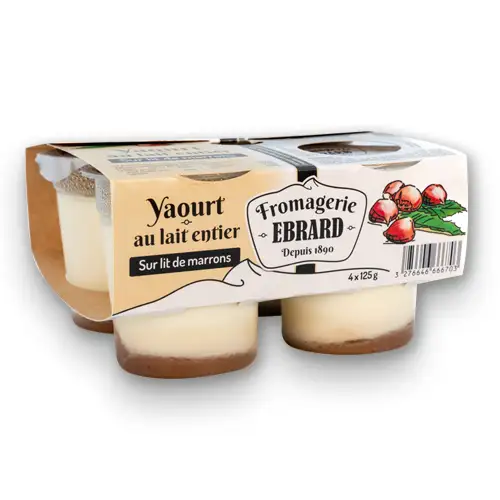 Design de packaging de yaourts aux marrons