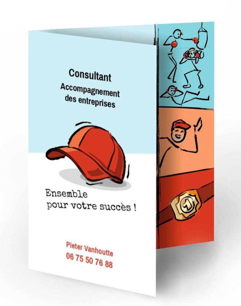 Création d'un dépliant de coaching B2B par Sylvie Brossois graphiste (Gap, Hautes-Alpes en PACA)