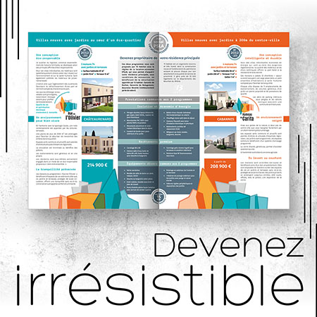 Portfolio de plaquettes commerciales et de dépliants par Sylvie Brossois graphiste (Gap, Hautes-Alpes en région PACA)