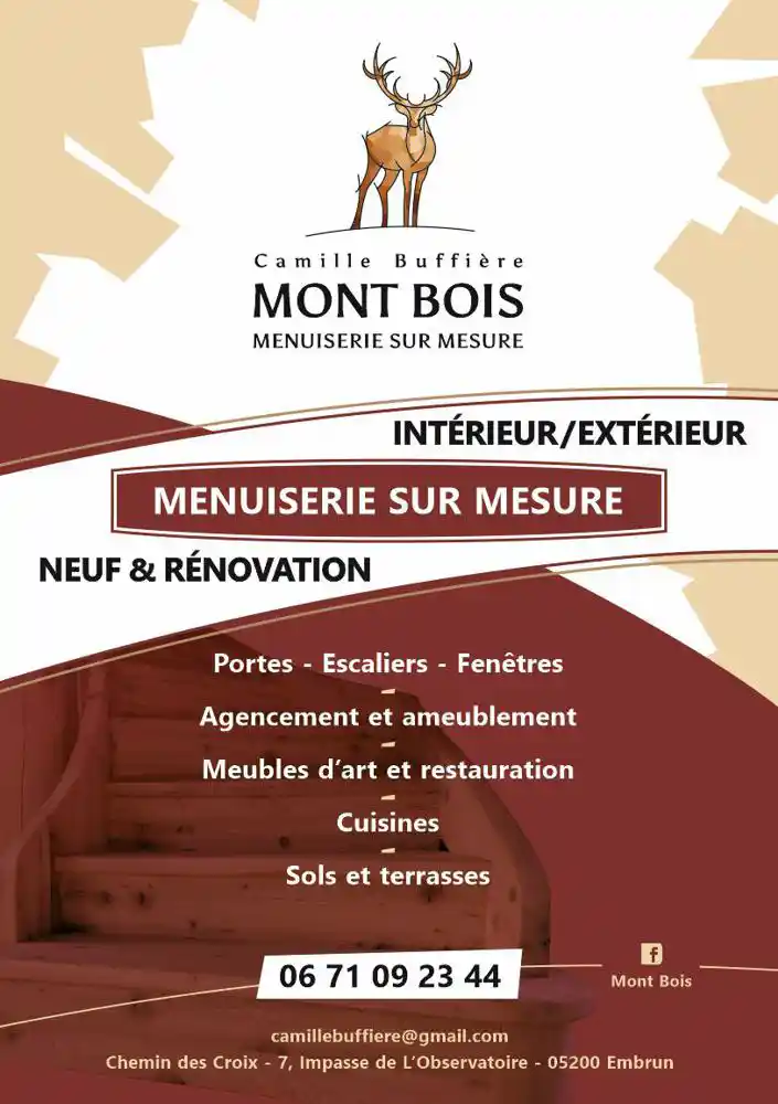 Création d'une affichette rigide pratique à poser sur tables et stands de salon, métiers du bois