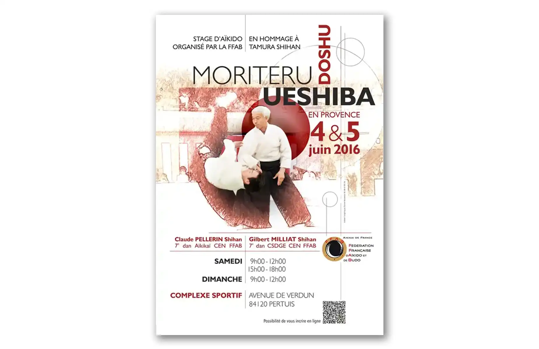 Création d'une affiche pour un stage international d'arts martiaux
