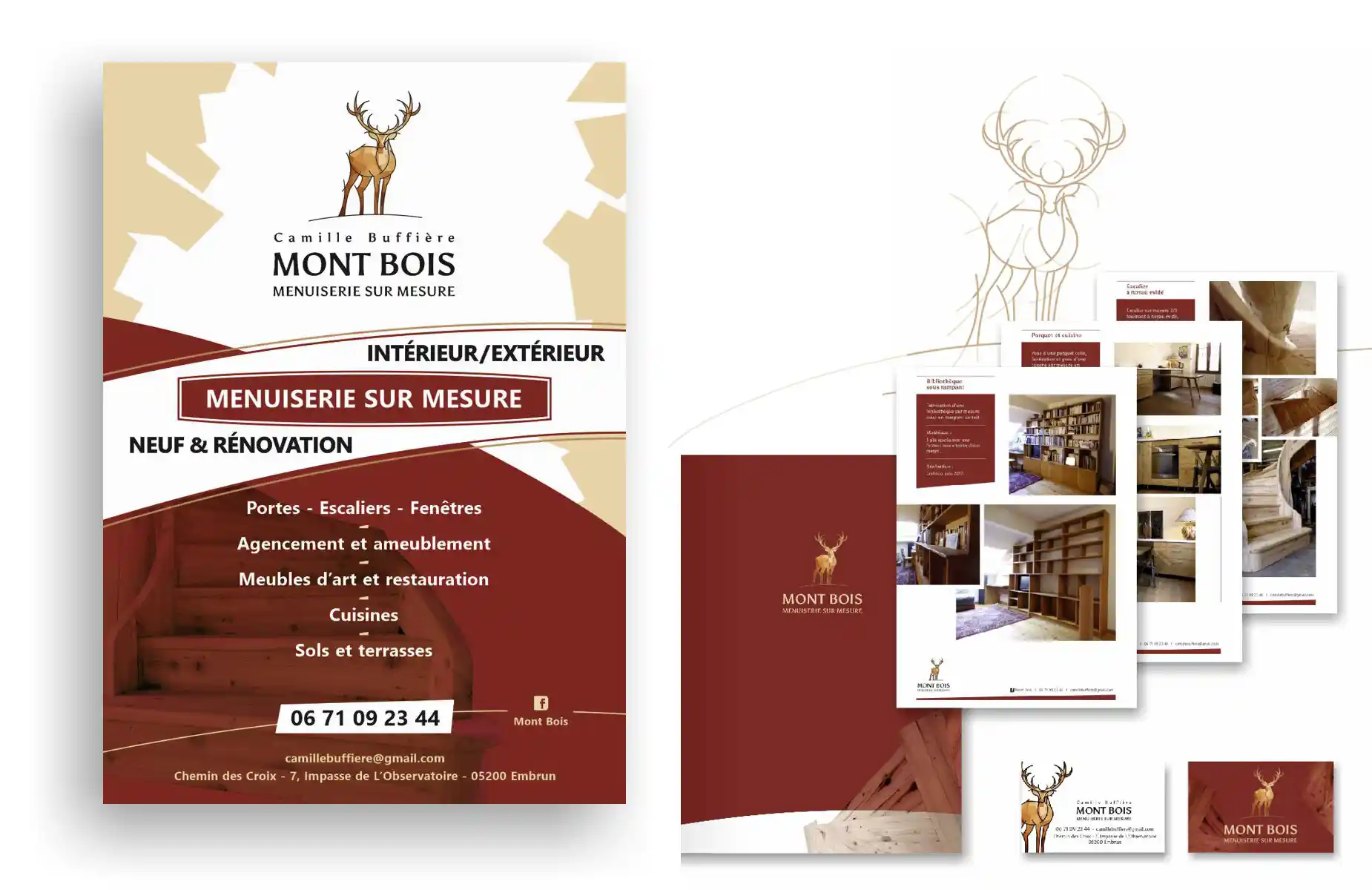 Création d'affichette rigide pour salons d'artisans - communication globale