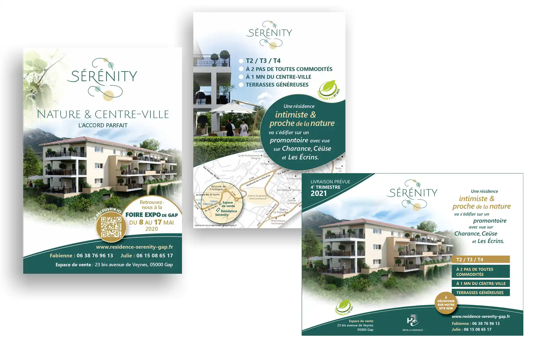 Création de flyers publicitaires pour programme immobilier à Gap - communication globale