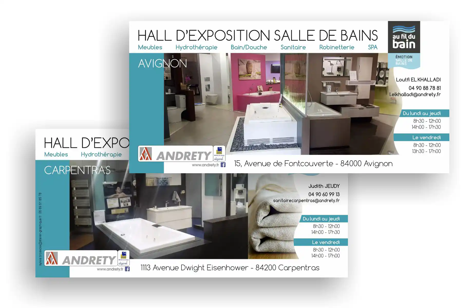 Flyers pour les magasins Andrety rénovés et réagencés