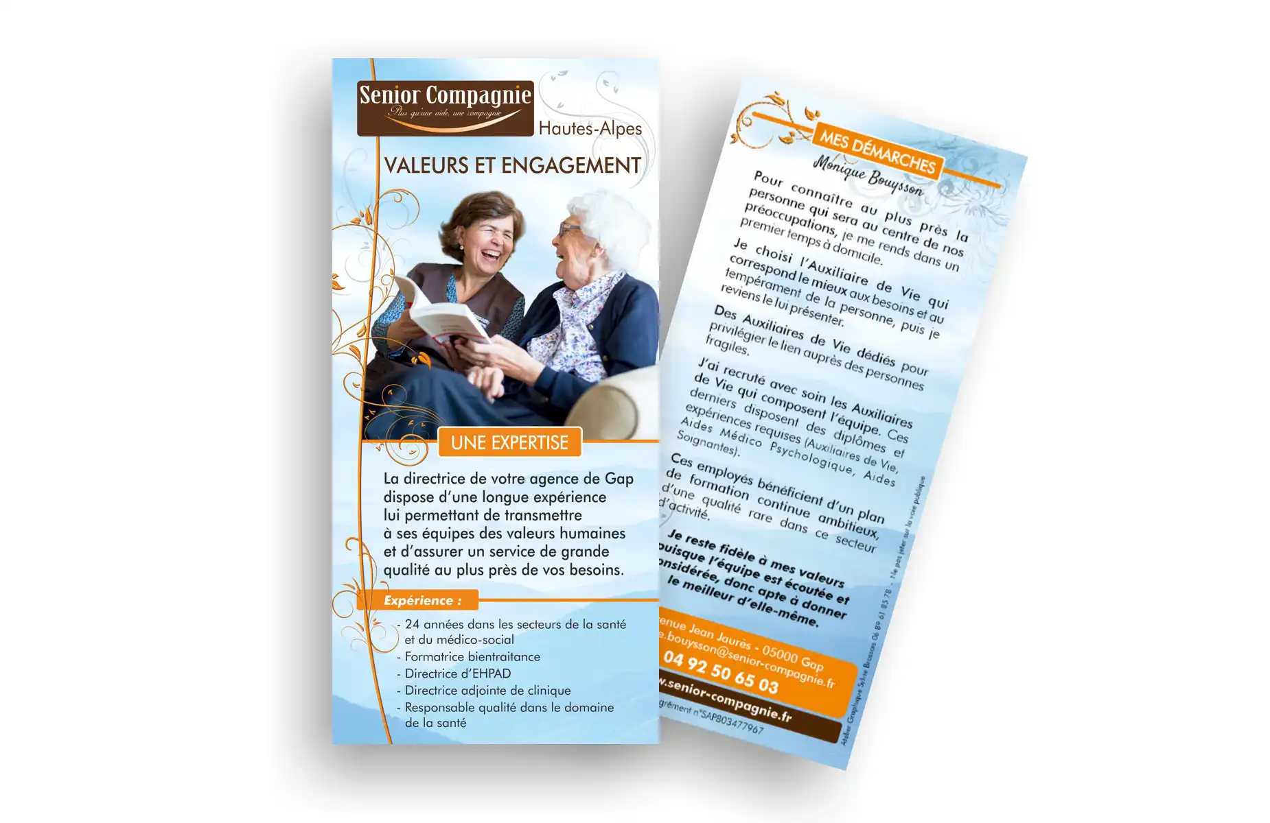 Flyers pour une agence d'aide à la personne (Gap)