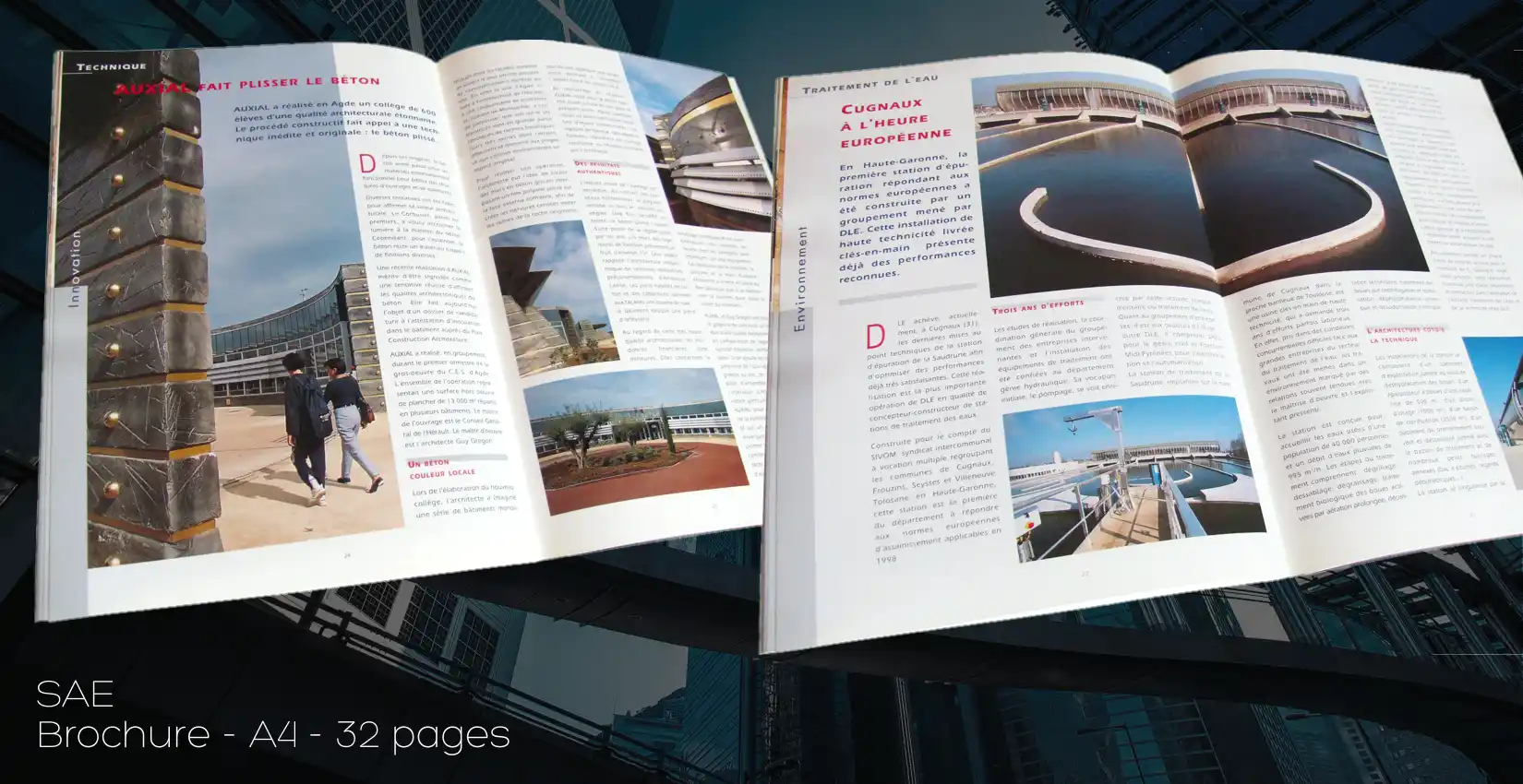 Création des brochures de présentation des réalisations d'une entreprise BTP