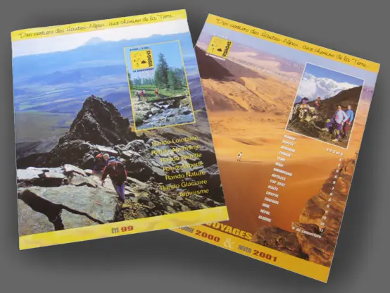 Catalogues de voyages sportifs et de trekking annuels, été et hiver