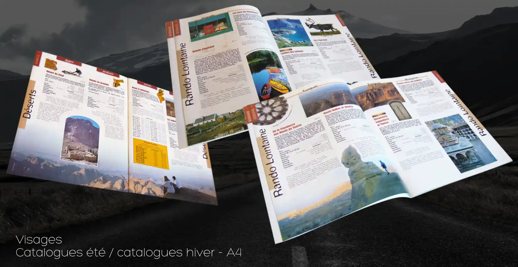 Création de catalogues de voyages et trekkings France et étranger