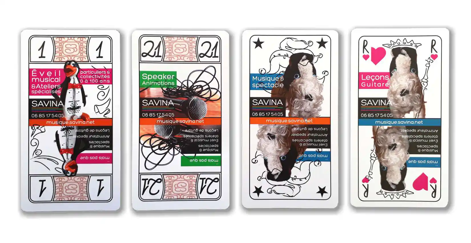 Création de cartes de visite originales format "tarot"