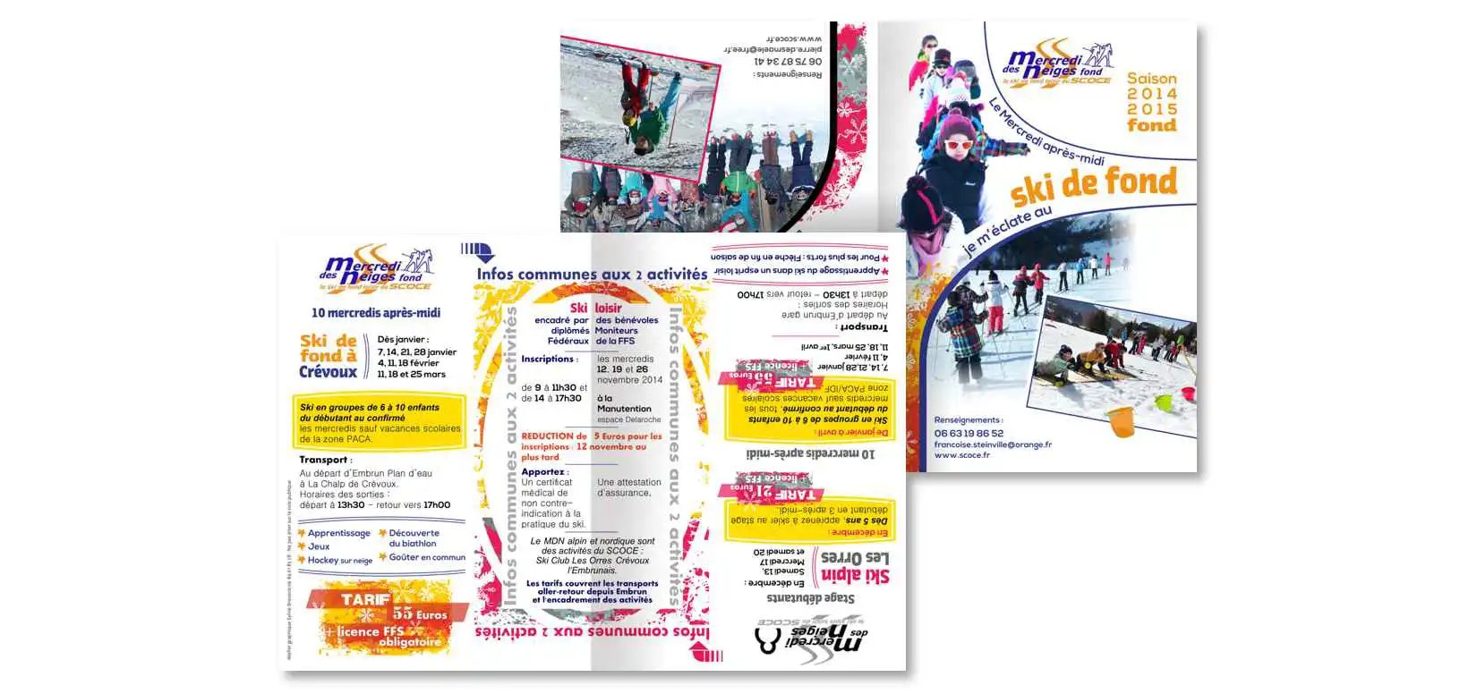 Création d'un dépliant présentant des activités associatives en station de ski des Orres