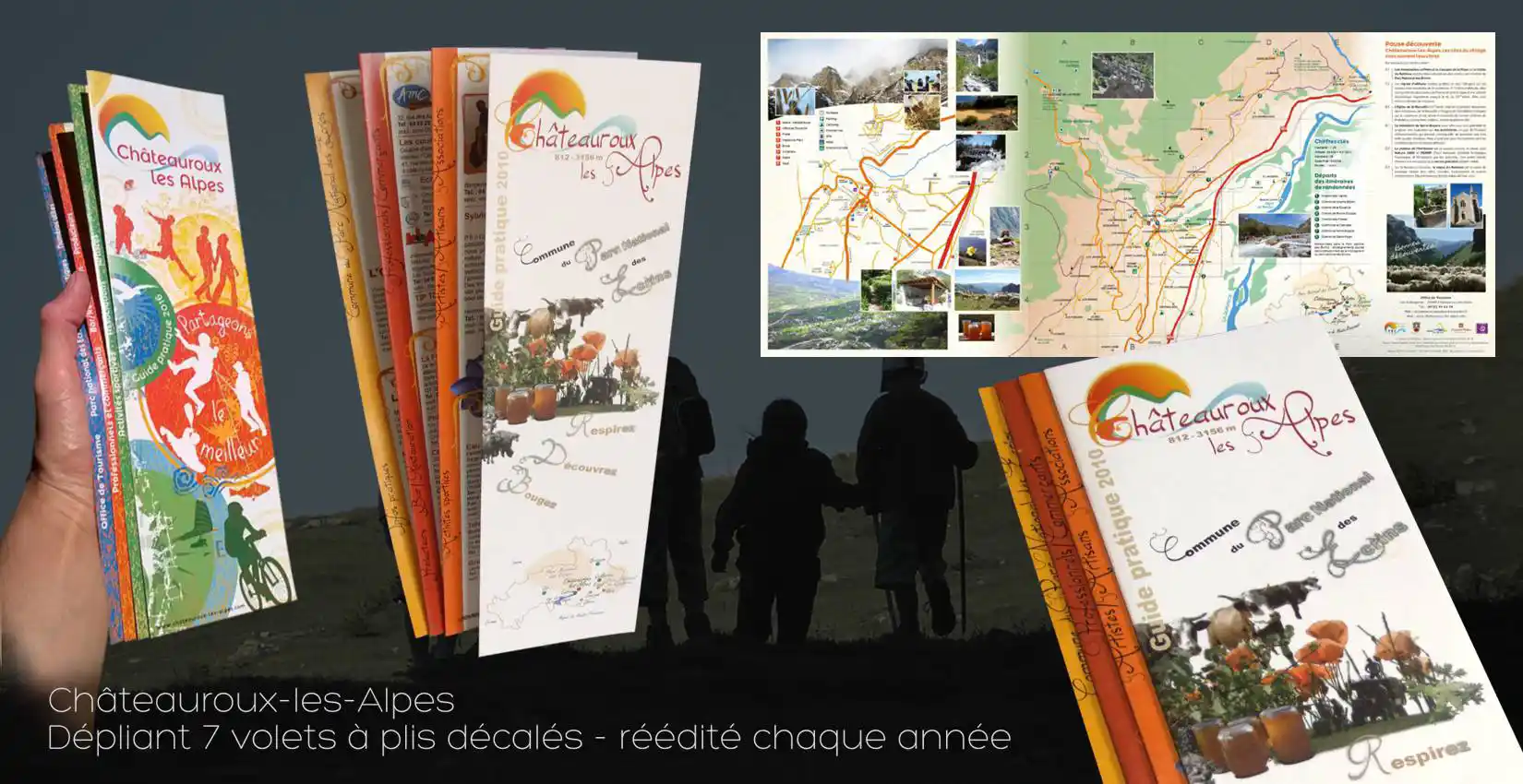 Création d'un dépliant d'information touristique pour la commune de Châteauroux-les-Alpes