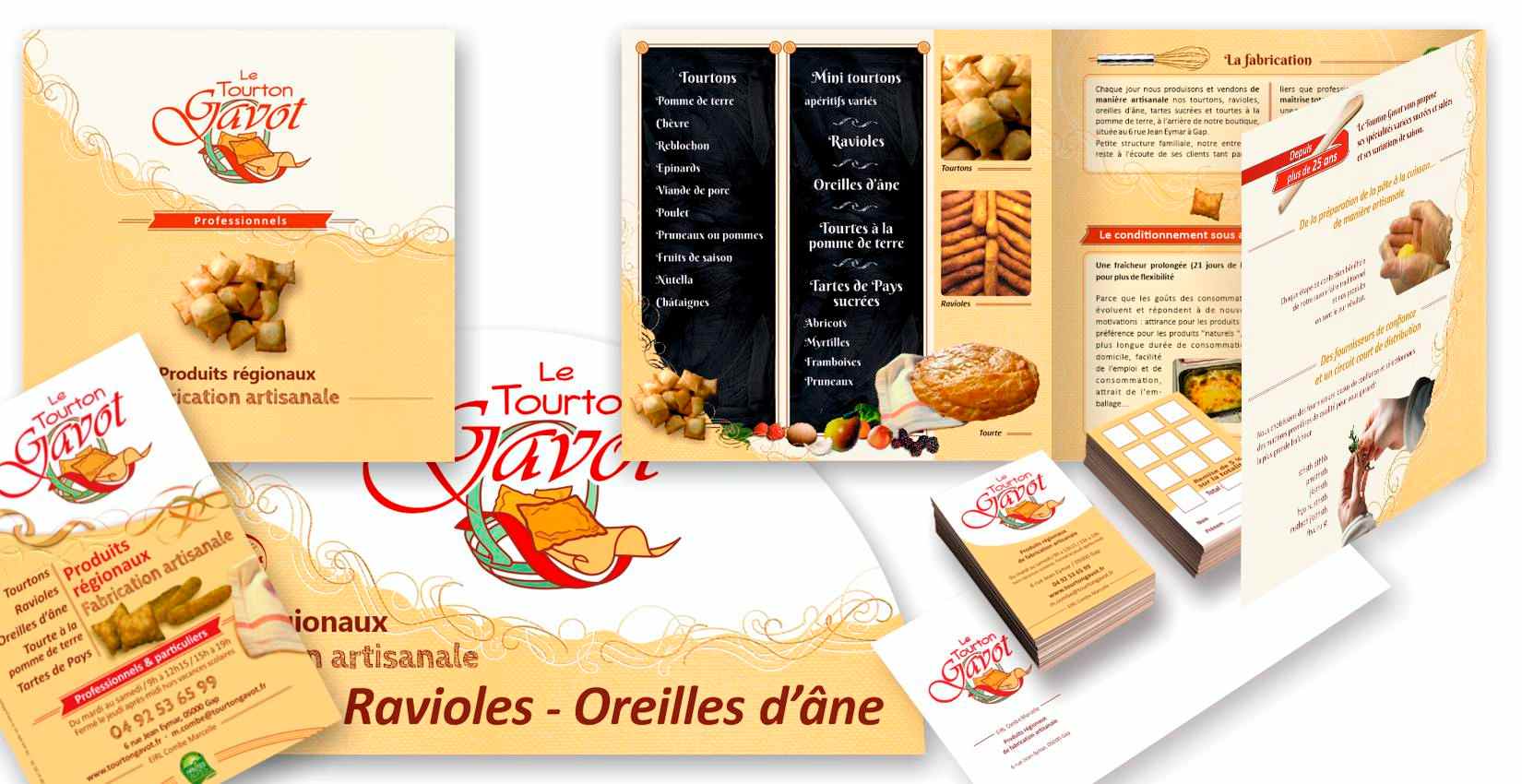 Création d'une plaquette commerciale pour spécialités alimentaires artisanales, Gap