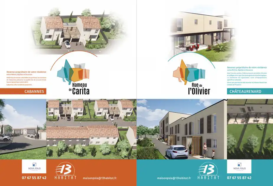 Création d'un dépliant commercial d'un programme immobilier en périphérie d'Avignon