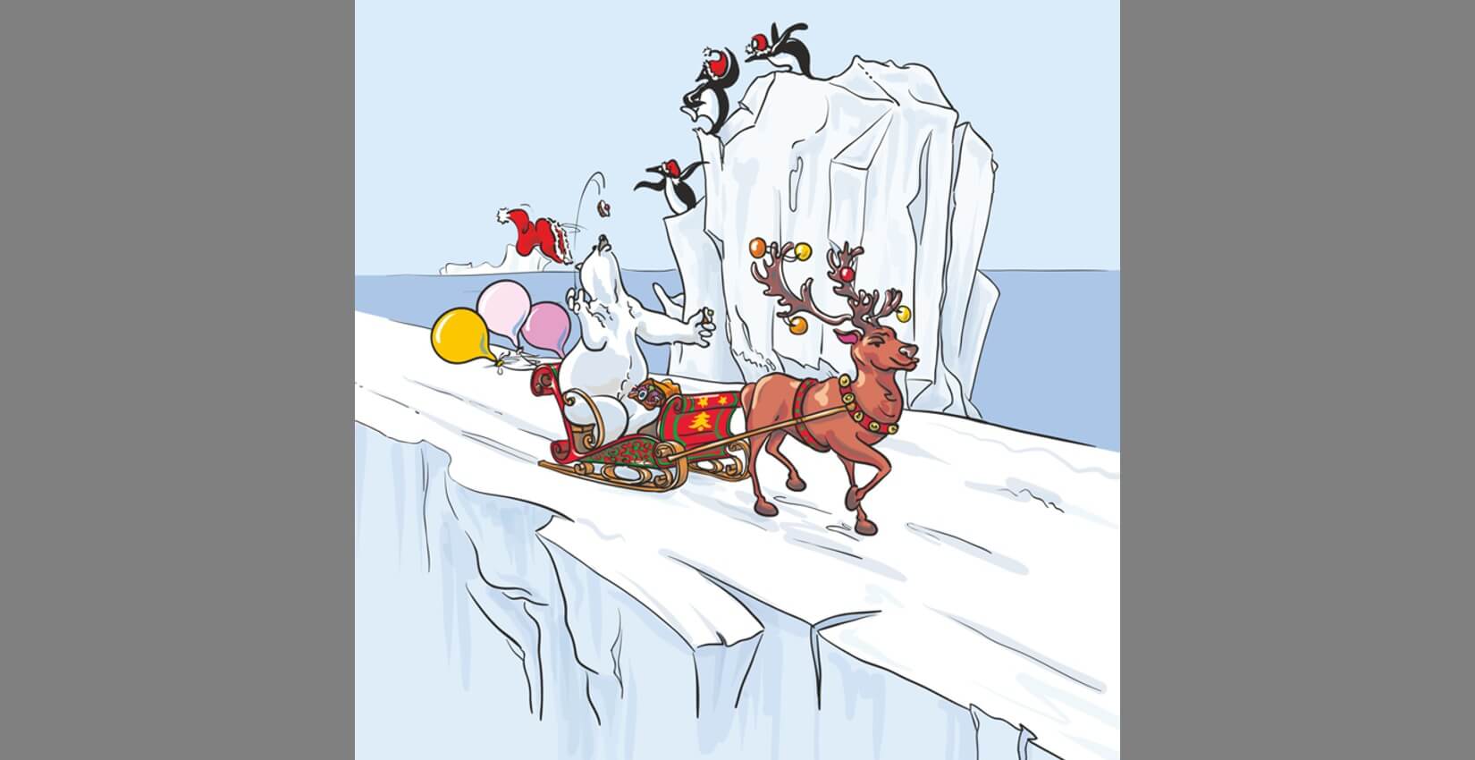 Création d'une illustration de décoration de noël dans la grande distribution