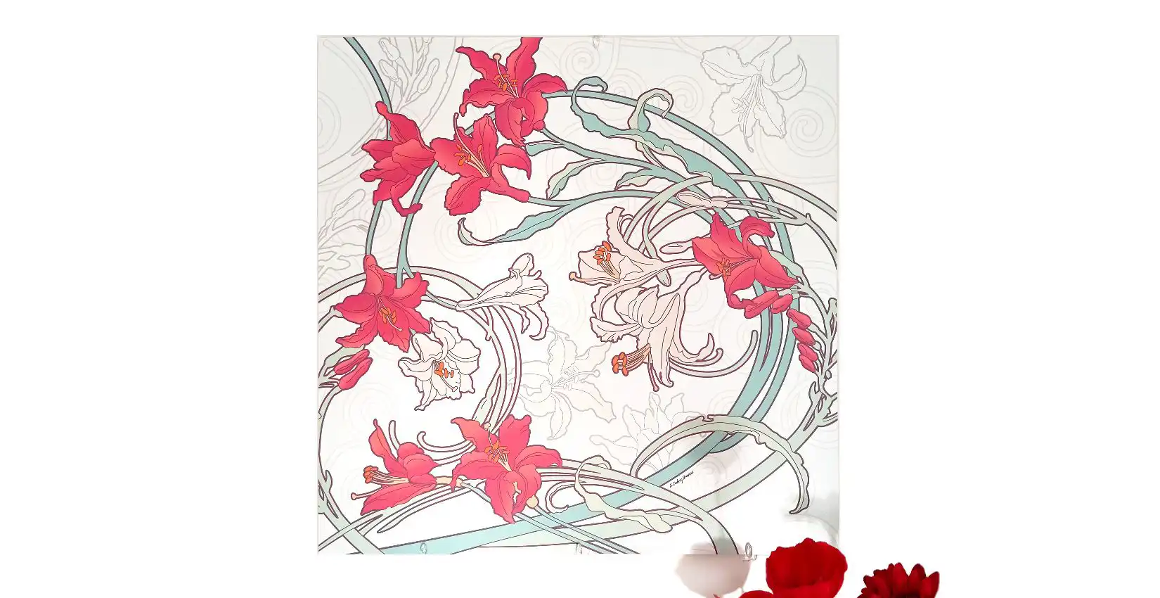 Création en arts graphiques inspirée de l'Art Nouveau