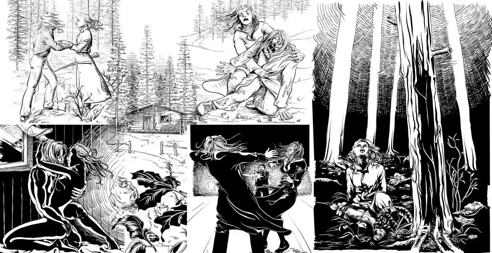 Créations des illustrations d'un livre pour adultes, éditions Thot