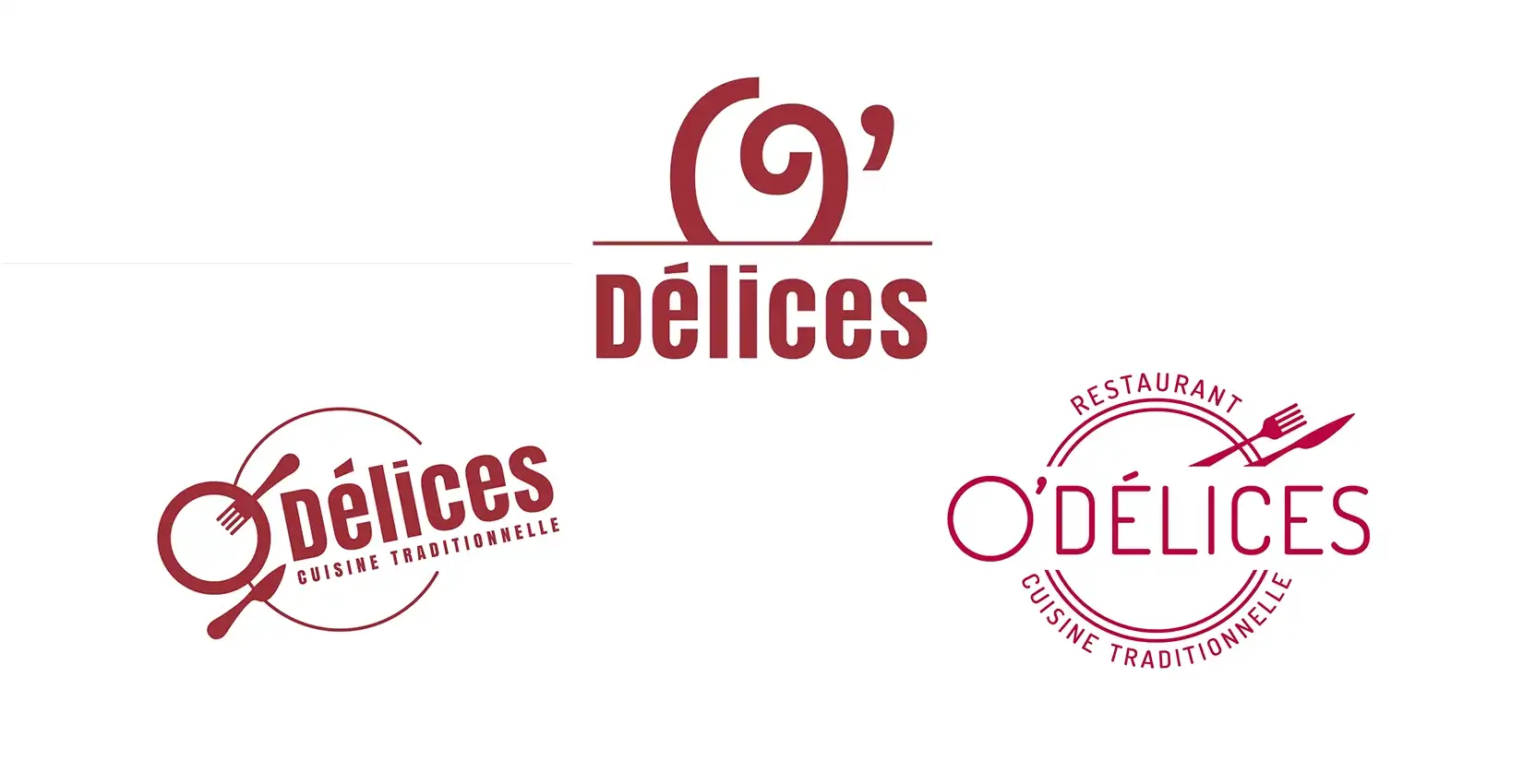 Etude de logo pour restaurant disponible à la vente et personnalisable