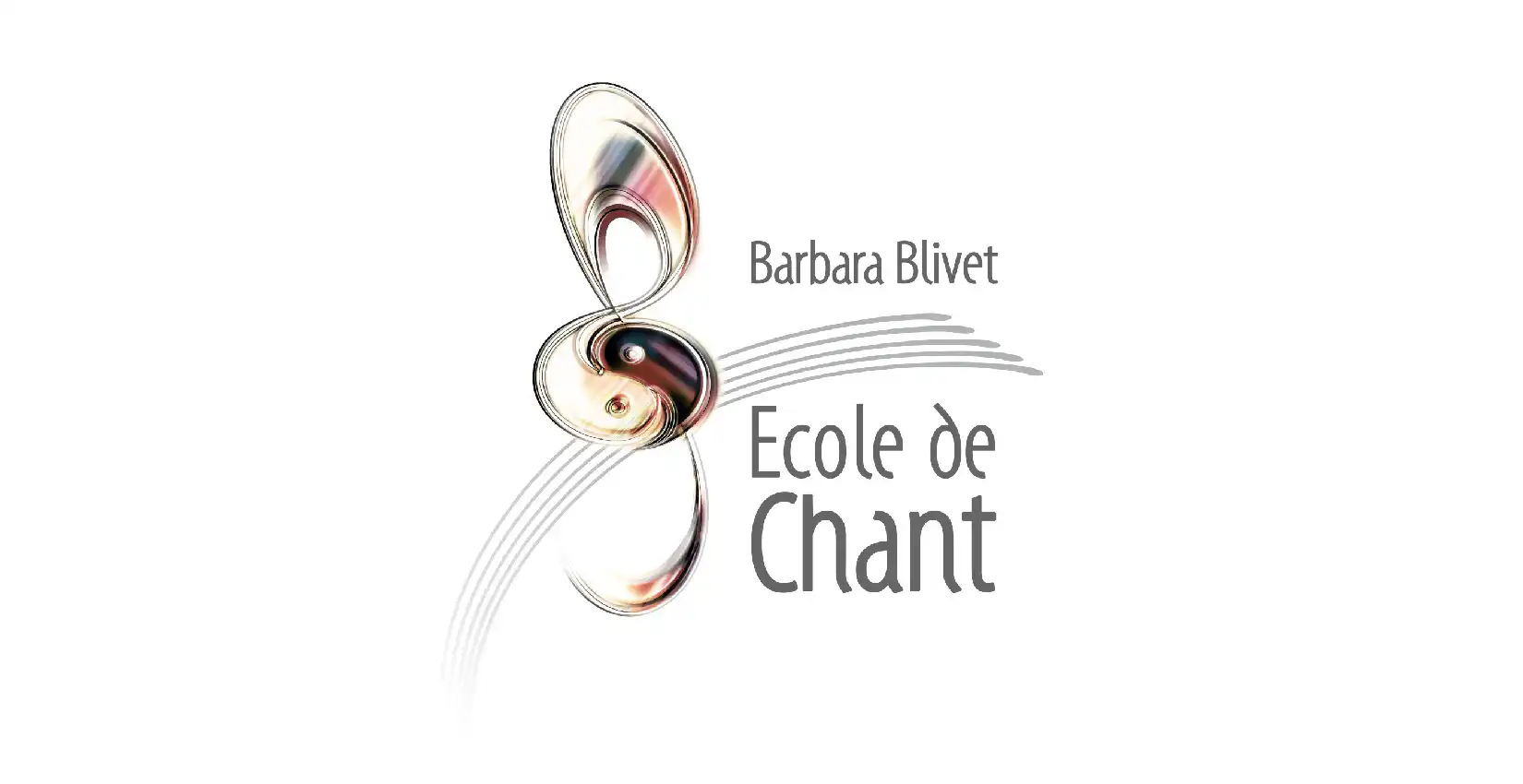 Chant lyrique, bien être & rééducation. Logo évoquant la musique et son étude.
