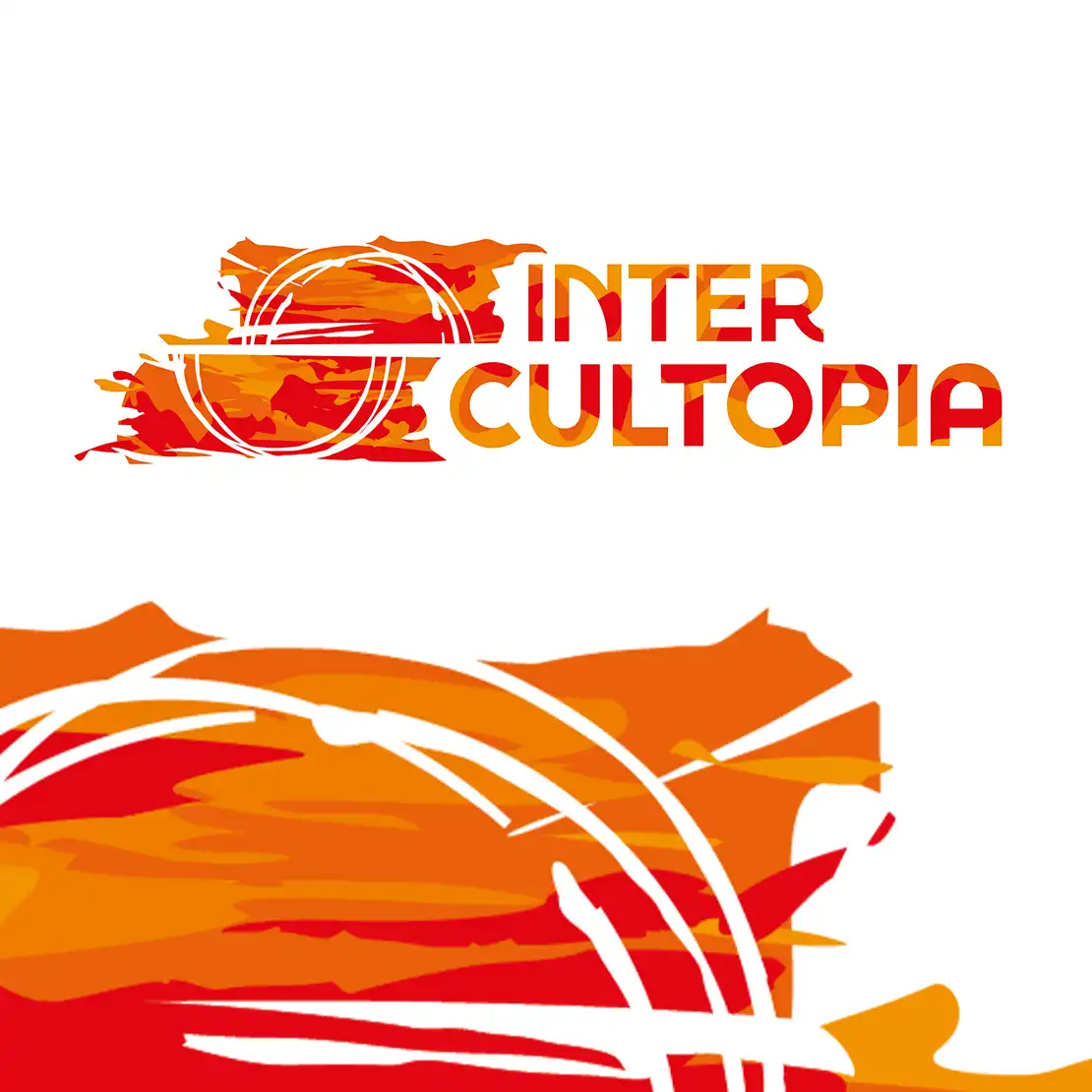 Logo et identité graphique : entreprise d'accompagnement à la coopération et interculturalité à Gap, motif abstrait découpé.