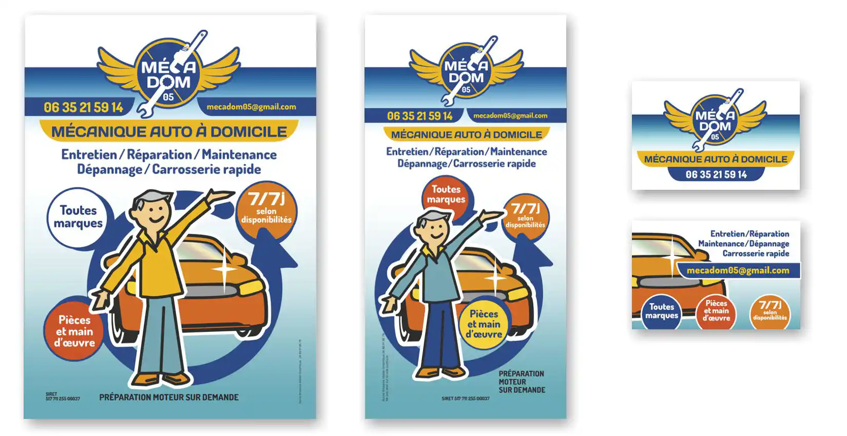Le mécano libre et mobile. Logo pour un auto-entrepreneur (Embrun).