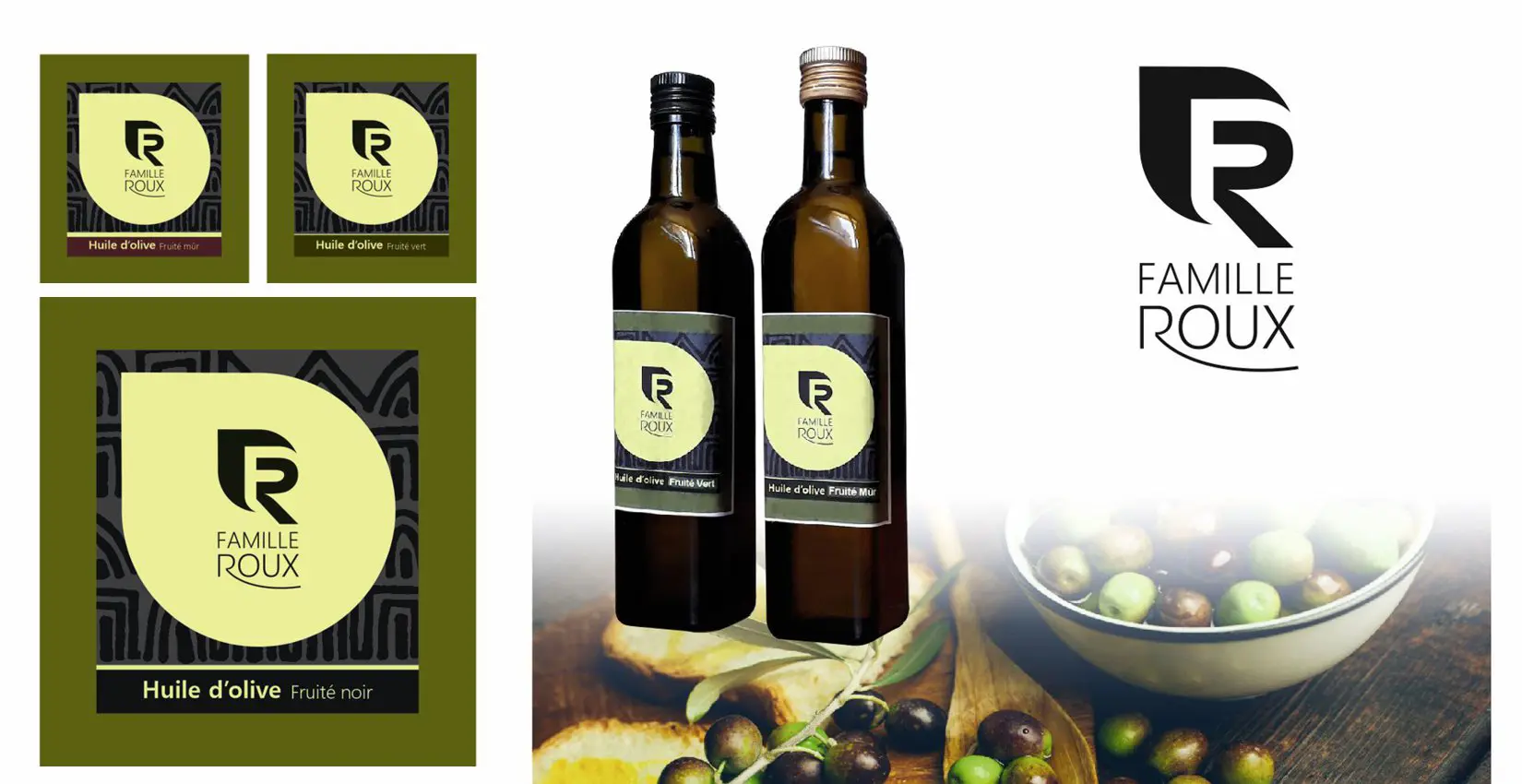 Création d'un logo pour une production familiale d'huiles d'olives