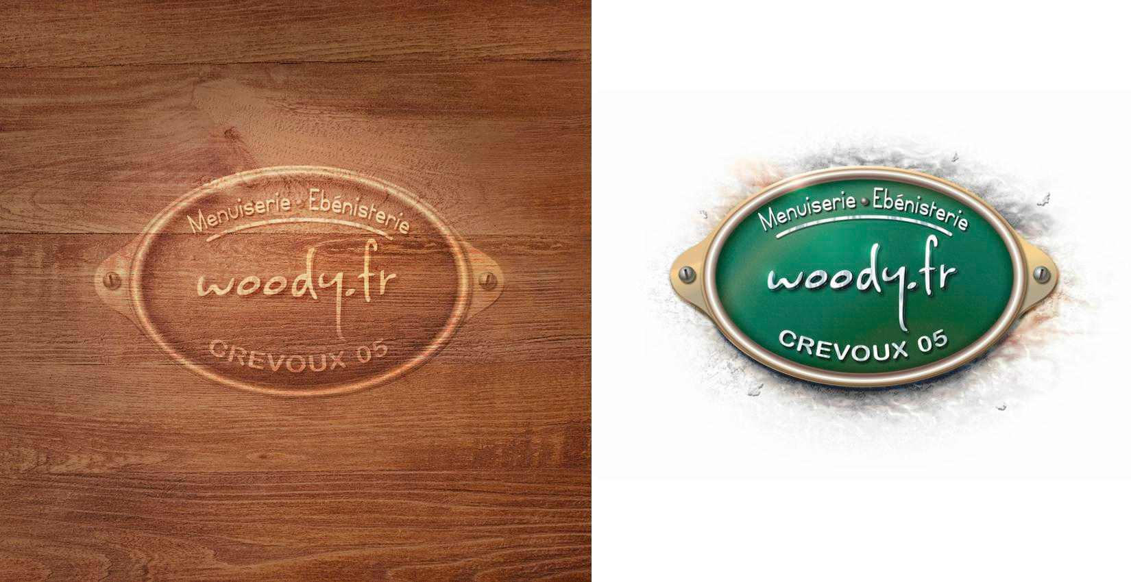 Le logo Woody trompe l'oeil, pas le client ! Entreprise du bâtiment à Crévoux