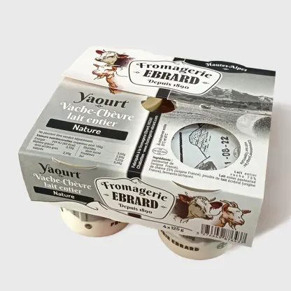 Design de packaging de yaourts nature et refonte de l'identité visuelle de la marque