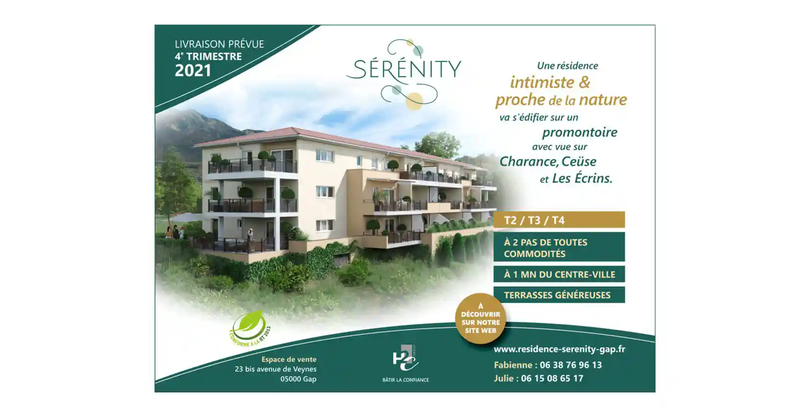 Publicités presse PQR pour programme immobilier, Gap - communication globale