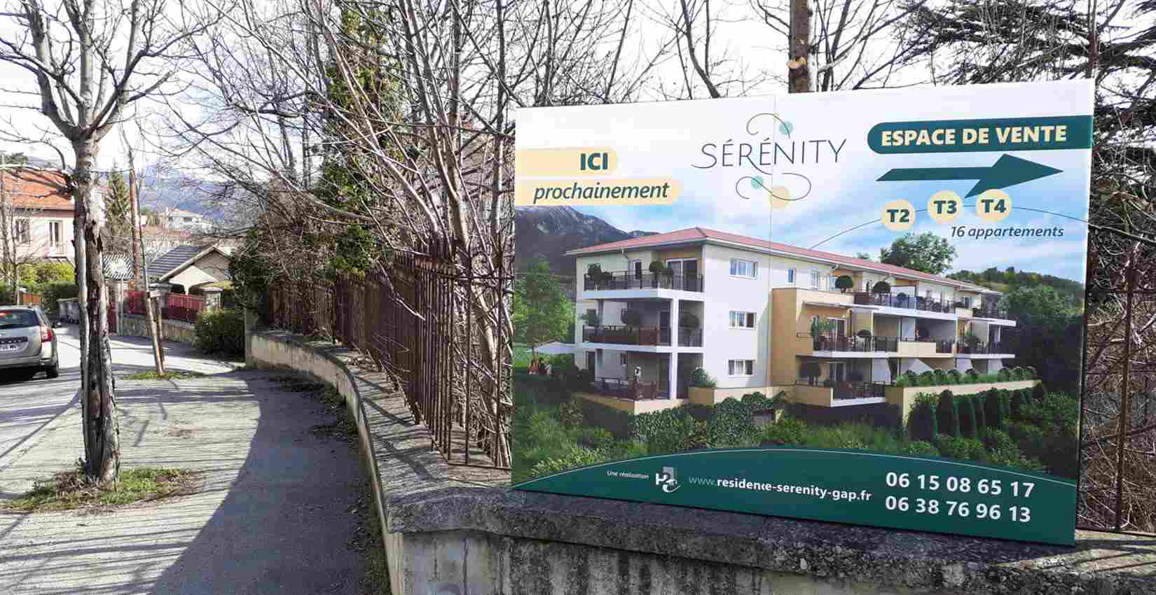 Création de panneaux publicitaires de chantier pour un programme immobilier à Gap